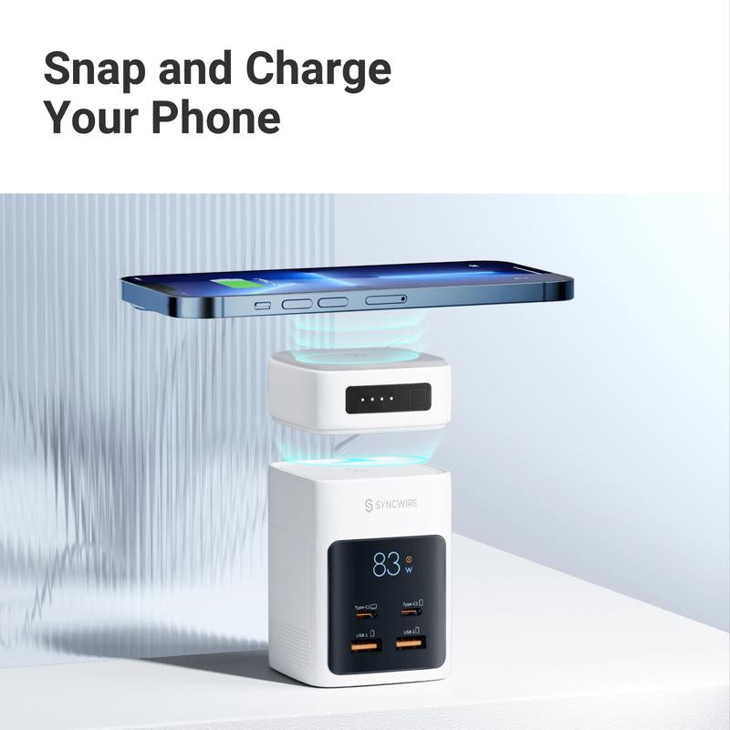 Modular Wireless Charging Station Charger Magnetic Plug Cellphone Mobile, a Gift for Valentine'S Day Portable Smartphone Electronic