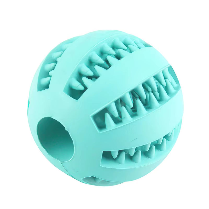 Pet Dog Interactive Toy 7Cm Dogs Natural Rubber Ball Leaking Ball Tooth Clean Balls for Dog Cat Chew Toys Accesorios Para Perro