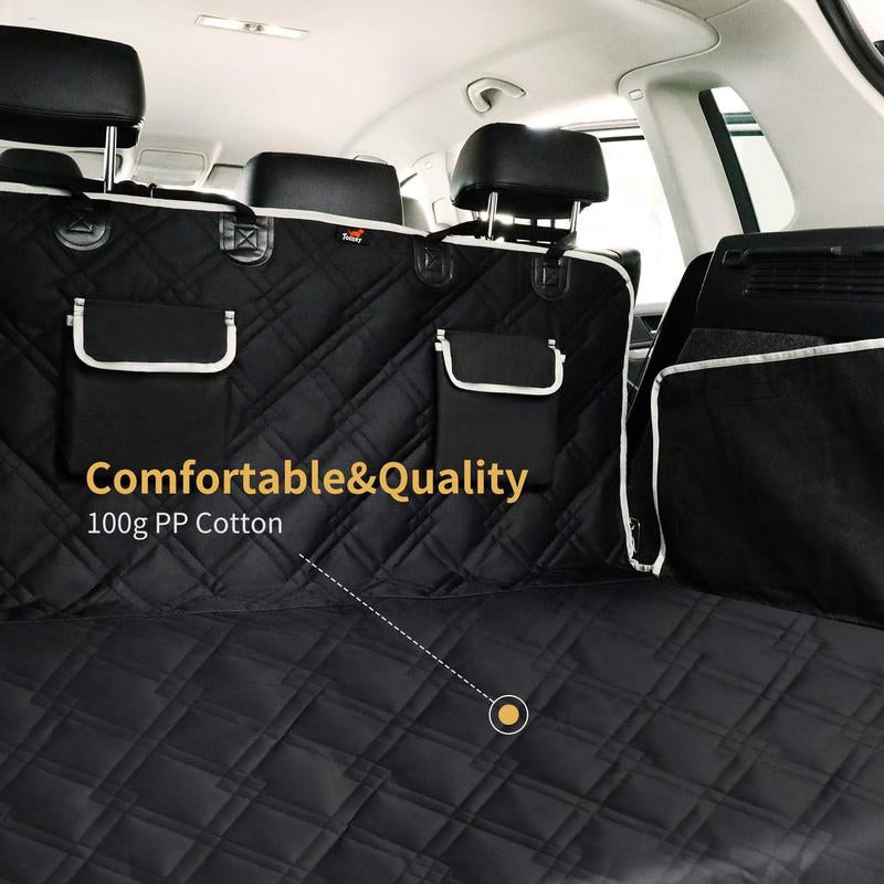 Toozey SUV Cargo Liner for Dogs - Waterproof Dog Trunk Seat Cover for Back Cargo Area, Dog Car Floor Mat with Side and Bumper Protector, Pet Cargo Cover Liner for Suv/Van/Truck, Standard, Black