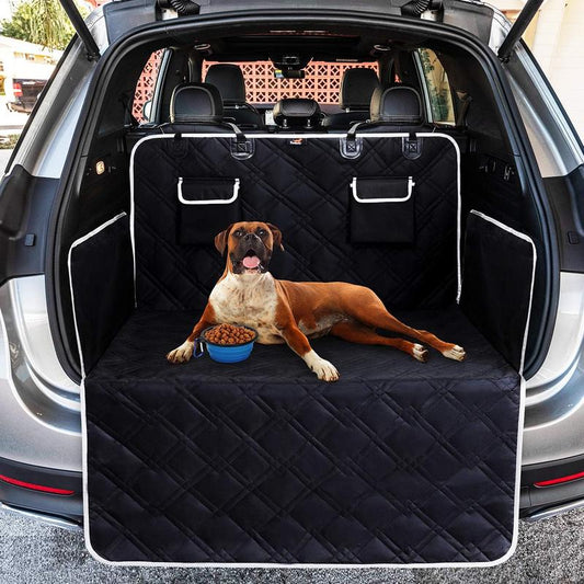 Toozey SUV Cargo Liner for Dogs - Waterproof Dog Trunk Seat Cover for Back Cargo Area, Dog Car Floor Mat with Side and Bumper Protector, Pet Cargo Cover Liner for Suv/Van/Truck, Standard, Black