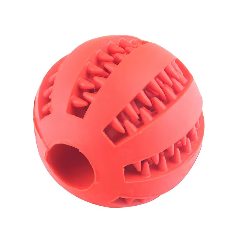 Pet Dog Interactive Toy 7Cm Dogs Natural Rubber Ball Leaking Ball Tooth Clean Balls for Dog Cat Chew Toys Accesorios Para Perro