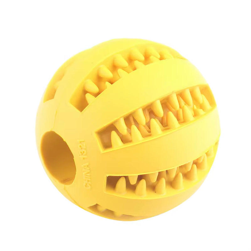 Pet Dog Interactive Toy 7Cm Dogs Natural Rubber Ball Leaking Ball Tooth Clean Balls for Dog Cat Chew Toys Accesorios Para Perro