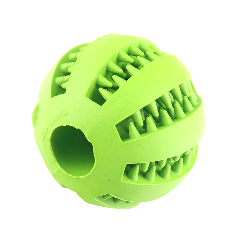 Pet Dog Interactive Toy 7Cm Dogs Natural Rubber Ball Leaking Ball Tooth Clean Balls for Dog Cat Chew Toys Accesorios Para Perro