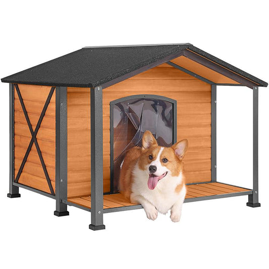 Aivituvin-Air89 Extra Large Waterproof Dog House with Anti-Chewing Metal Frame|Large Porch