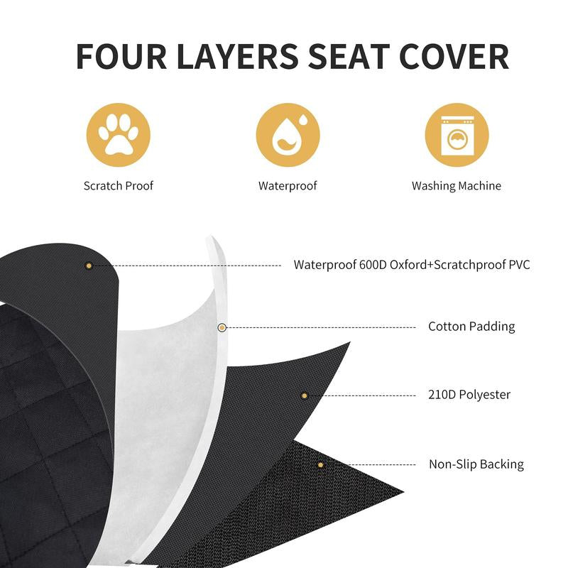 Toozey SUV Cargo Liner for Dogs - Waterproof Dog Trunk Seat Cover for Back Cargo Area, Dog Car Floor Mat with Side and Bumper Protector, Pet Cargo Cover Liner for Suv/Van/Truck, Standard, Black