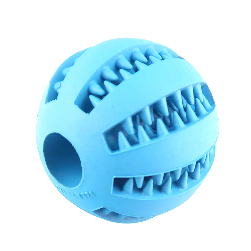 Pet Dog Interactive Toy 7Cm Dogs Natural Rubber Ball Leaking Ball Tooth Clean Balls for Dog Cat Chew Toys Accesorios Para Perro