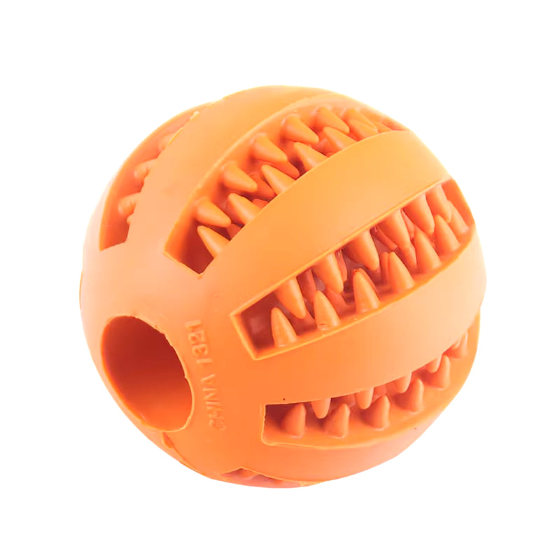 Pet Dog Interactive Toy 7Cm Dogs Natural Rubber Ball Leaking Ball Tooth Clean Balls for Dog Cat Chew Toys Accesorios Para Perro