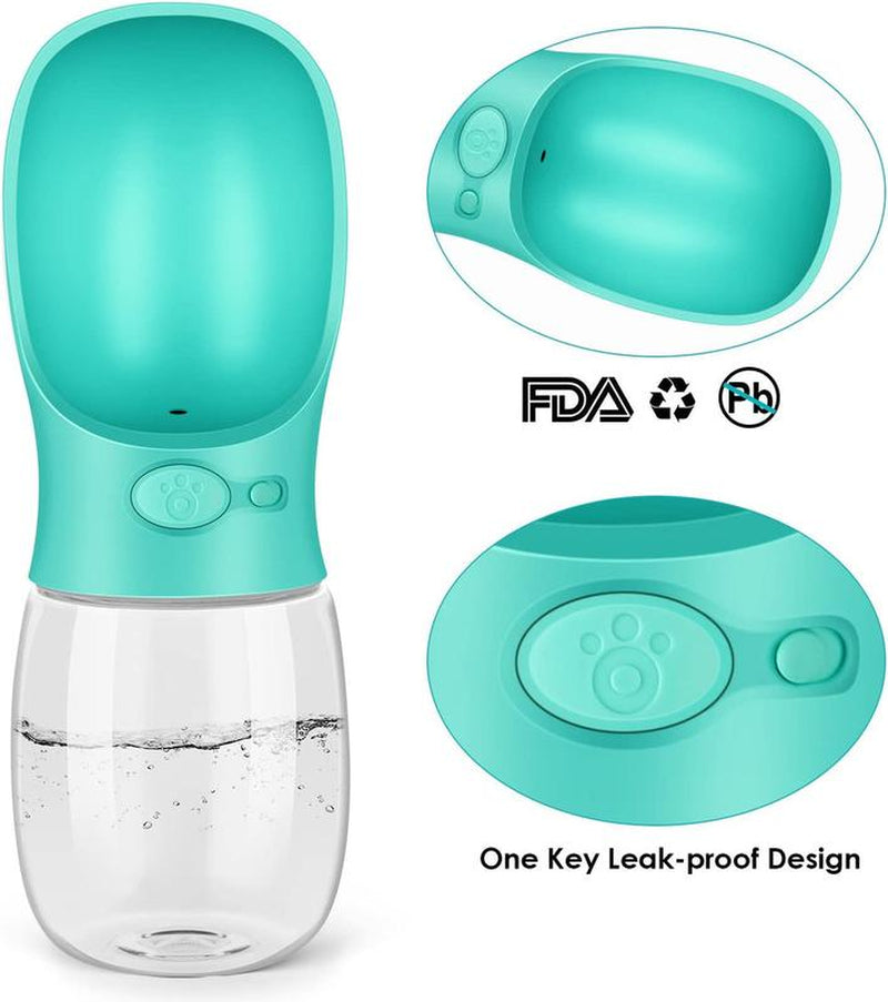 Portable Dog Water Bottle with Bowl Dispenser Antibacterial Leak Proof